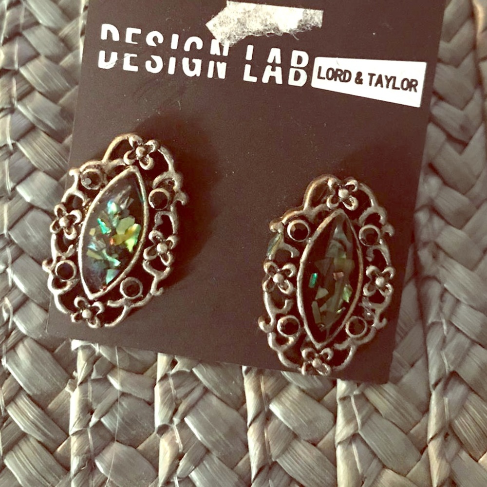2/$30 Design Lab lord Taylor earrings Silver chrom